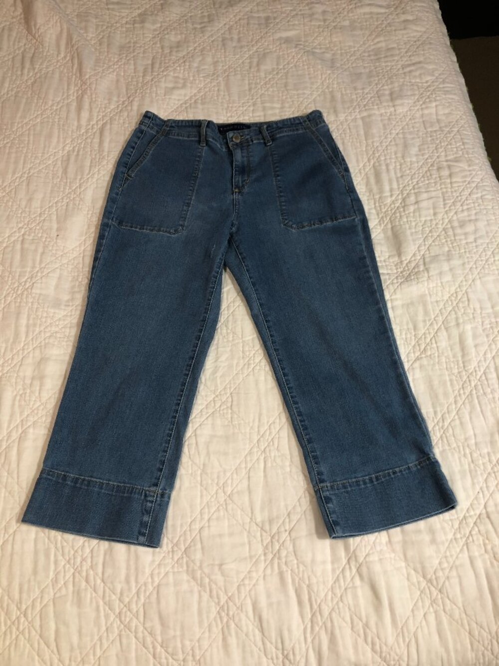 Bandolino Denim Utility Capri Pants, Size Missy 6